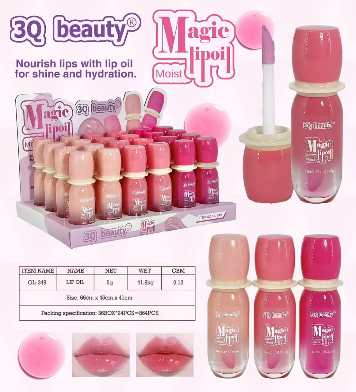3Q Beauty Magic Lip Oil Moist Kit